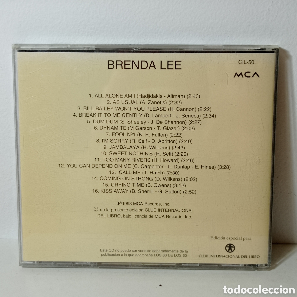 CDs de m&uacute;sica: BRENDA LEE, LOS 60 DE LOS 60 - Foto 2