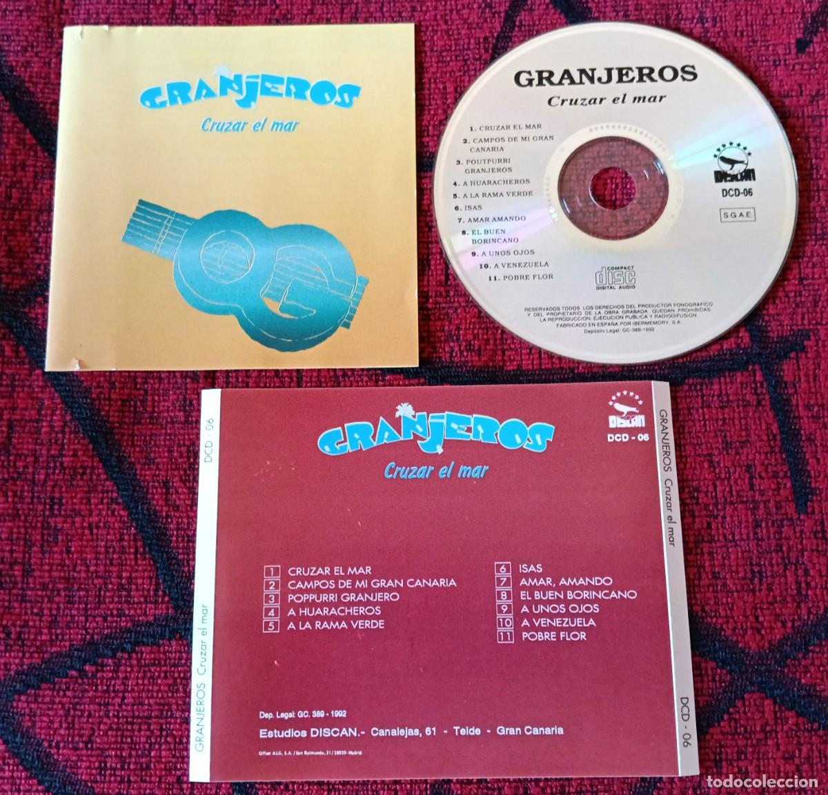 CDs de M&uacute;sica: GRANJEROS ** Cruzar El Mar ** CD 1992 FOLK CANARIAS