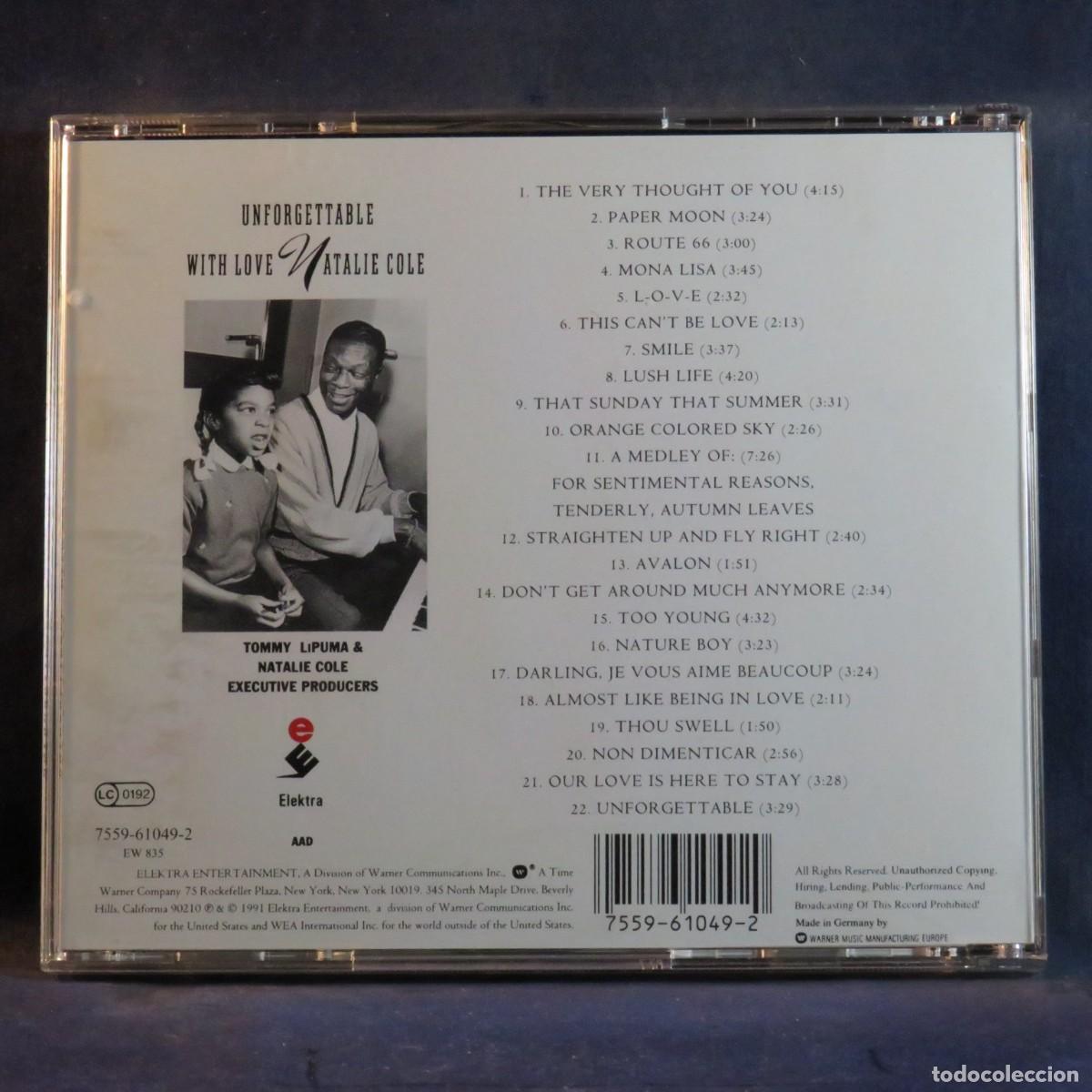 CDs de m&uacute;sica: NATALIE COLE &ndash; UNFORGETTABLE WITH LOVE - CD - Foto 2