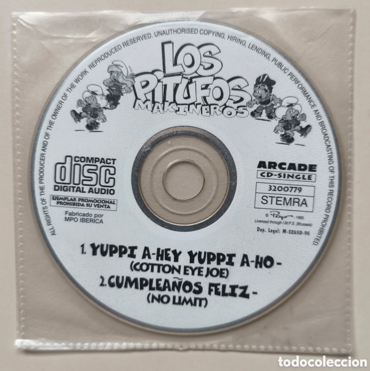 CDs de M&uacute;sica: LOS PITUFOS MAKINEROS - ARCADE 1995 CD &Aacute;LBUM 13 CANCIONES -