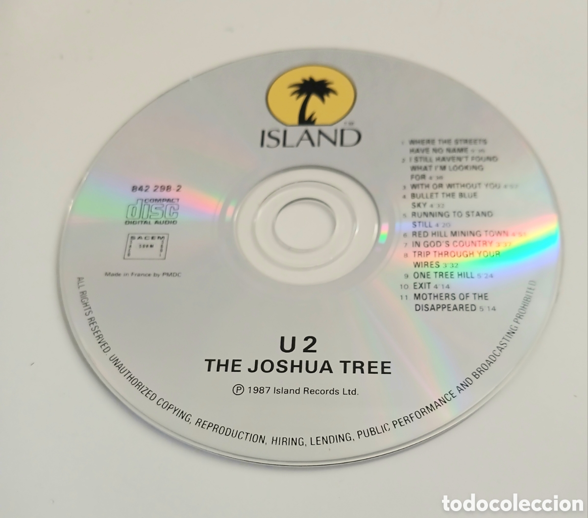 CDs de M&uacute;sica: CD U2 - The Joshua Tree (1987) Island Records - S&oacute;lo Disco