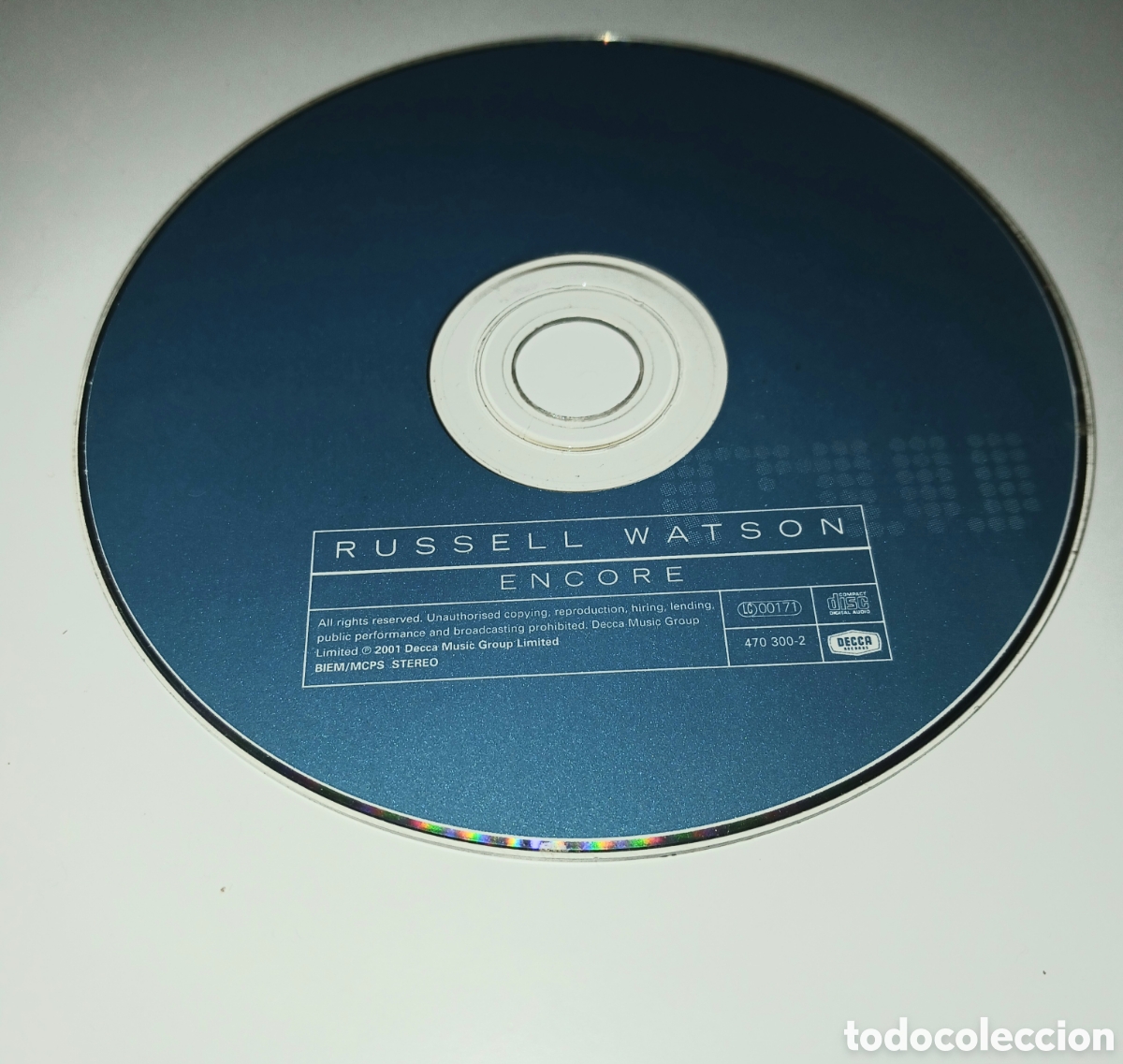 CDs de M&uacute;sica: CD Russell Watson - Encore (2001) Decca. Solo Disco.