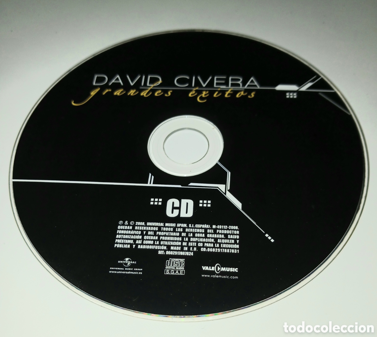 CDs de M&uacute;sica: CD David Civera - Grandes &Eacute;xitos (2008) Vale Music Original. S&Oacute;LO CD