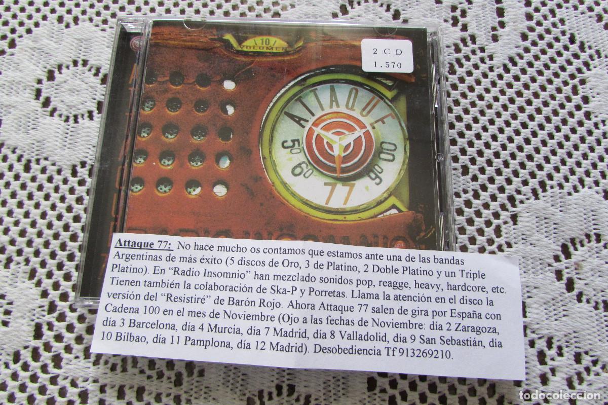 CDs de M&uacute;sica: ATTAQUE 77 - RADIO INSOMNIO - CD DESOBEDIENCIA CADENA 100