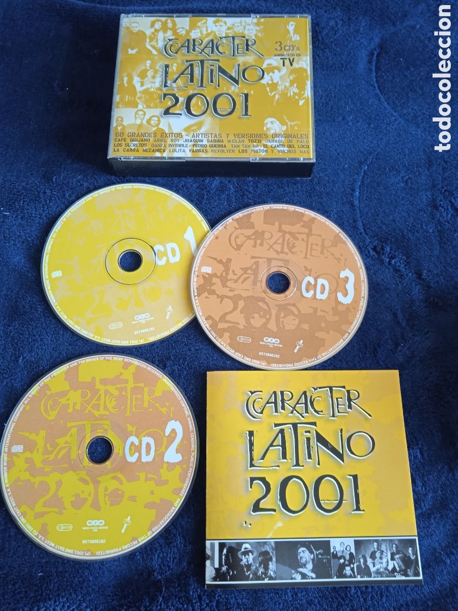 CDs de M&uacute;sica: CD - CARACTER LATINO 2001 -3 CDS