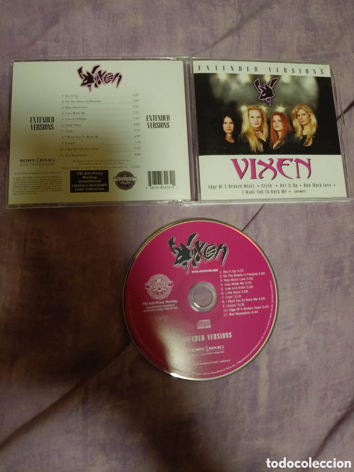 CDs de M&uacute;sica: Vixen - extended versions cd