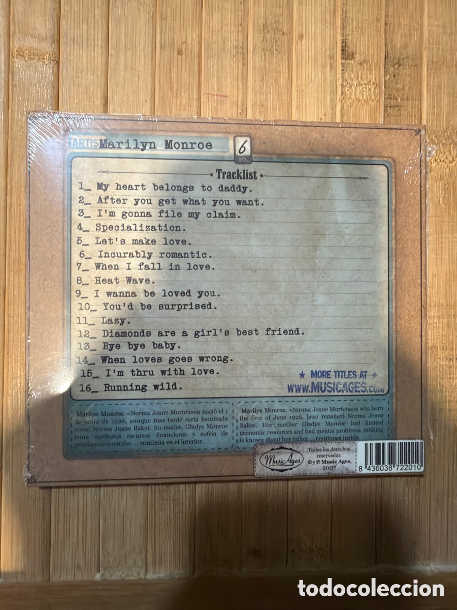 CDs de m&uacute;sica: Marilyn Monroe CD - Precintado - - Foto 2