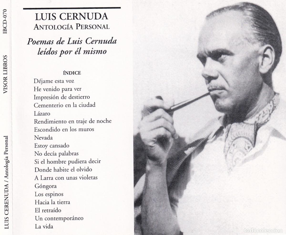 CDs de m&uacute;sica: Luis Cernuda - Antolog&iacute;a personal - Foto 2
