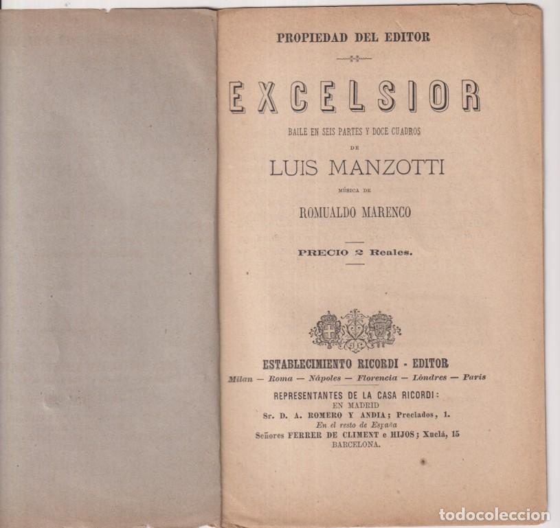 CDs de M&uacute;sica: Baile en seis partes y doce de Luis Manzotti. m&uacute;sica de Romualdo Marenco. Precio: 2 Reales