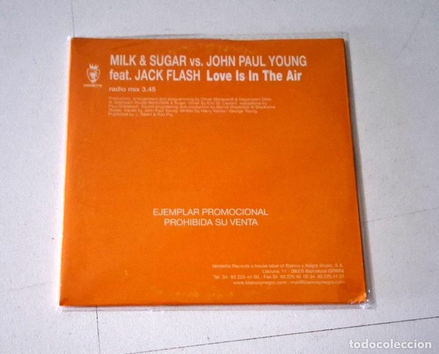 CDs de M&uacute;sica: MILK & SUGAR VS JOHN PAUL YOUNG &rdquo;LOVE IS IN THE AIR&rdquo; CD SINGLE 1 TRACKS CARDBOAR