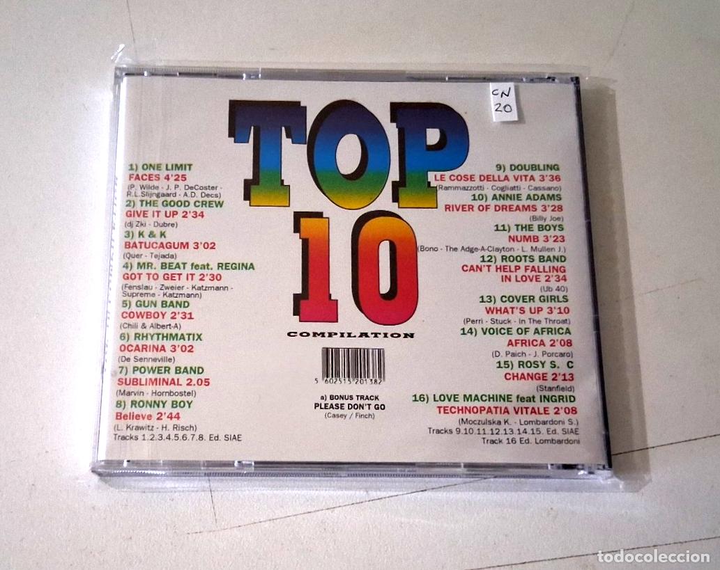 CDs de m&uacute;sica: CD &rdquo;TOP 10 COMPILATION&rdquo; CD 16 TRACKS COMO NUEVO - Foto 2