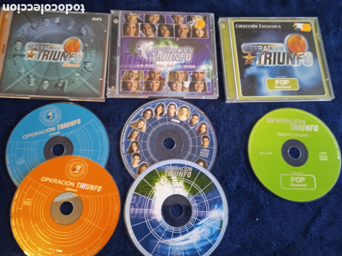 CDs de M&uacute;sica: CD - OPERACI&Oacute;N TRIUNFO. + LA FUERZA DE LA VIDA - ALBUM + POP NACIONAL - 5 CDS