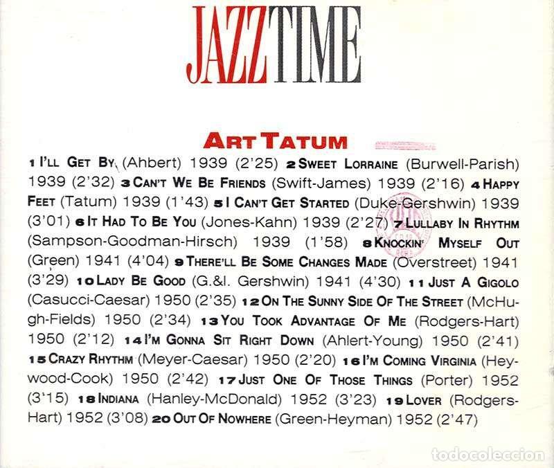 CDs de m&uacute;sica: Art Tatum - Jazz Time. CD - Foto 2