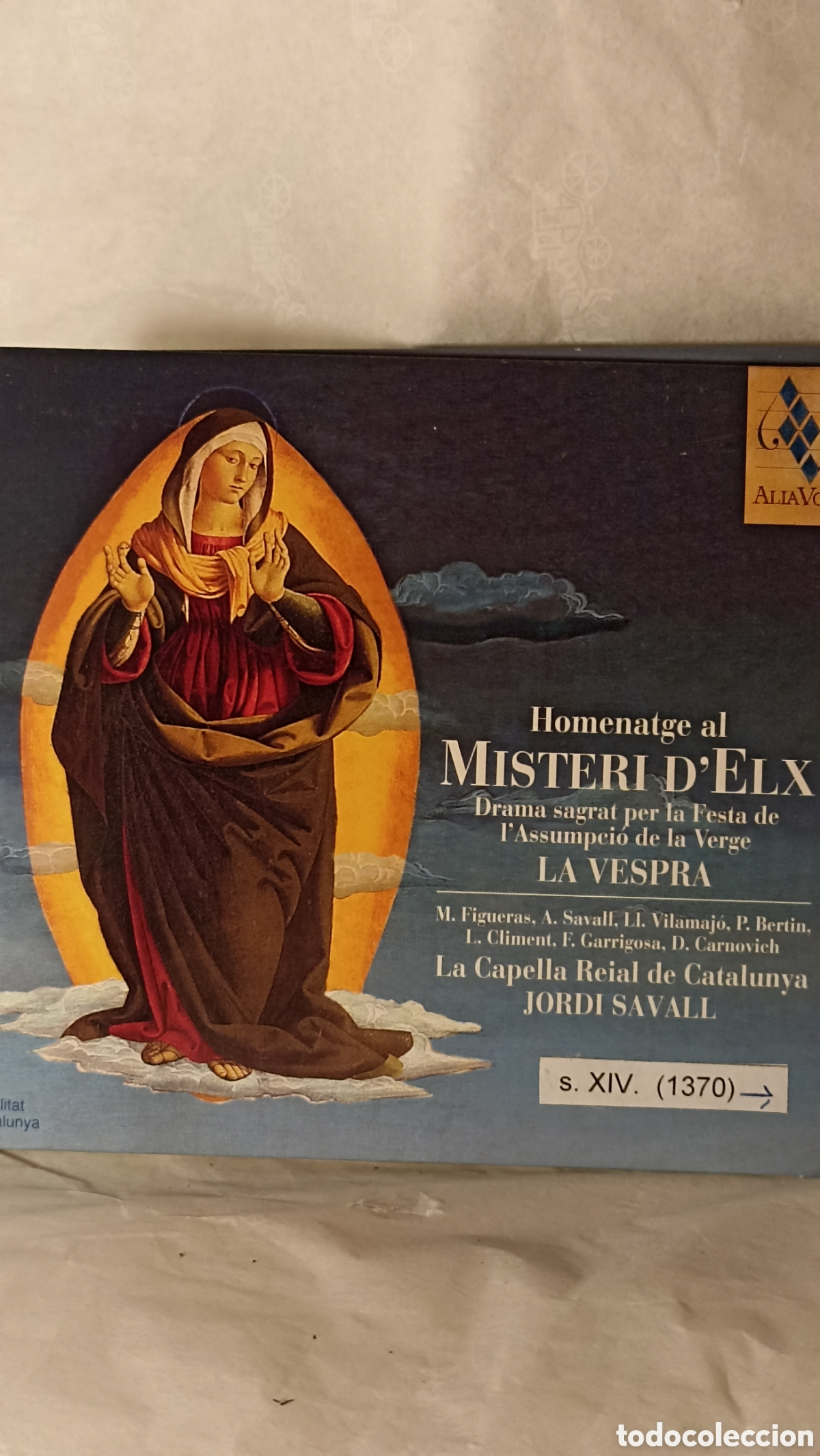 CDs de M&uacute;sica: &rdquo;Homenatge al Misteri d'Elx - La Vespra&rdquo; interpretado por Jordi Savall y La Capella MINT!