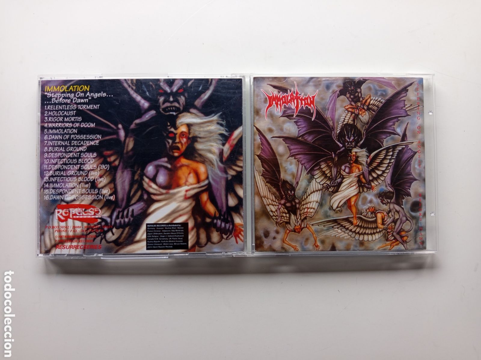 CDs de m&uacute;sica: Immolation &ndash; Stepping on Angels&hellip; Before Dawn (CD, 1995, Repulse Records) - Foto 3