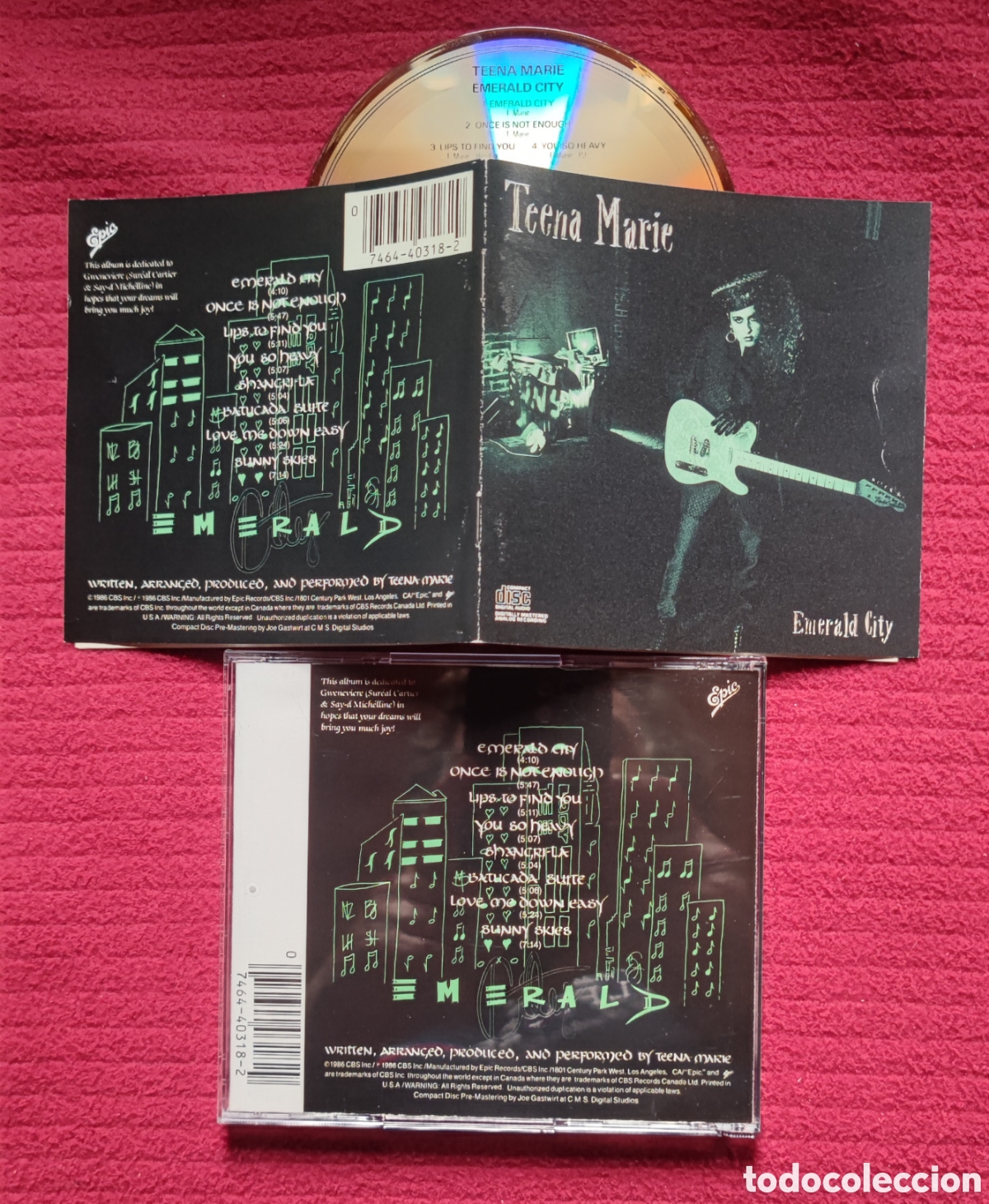 CDs de M&uacute;sica: TEENA MARIE: Emerald City. Cd Aor, Edici&oacute;n Original 1986 CBS USA. Muy raro en Cd.