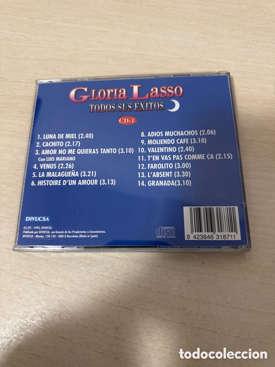 CDs de m&uacute;sica: CD GLORIA LASSO TODOS SUS &Eacute;XITOS 1995 - Foto 4