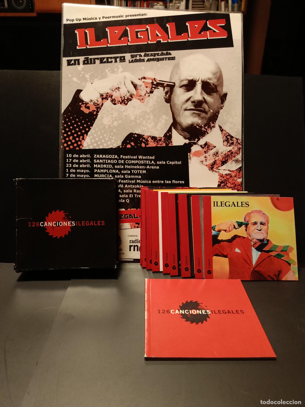 CDs de M&uacute;sica: 126 Canciones Ilegales ( Box Set ) 9 CDs descatalogado + poster gira adios amiguitos pepeto