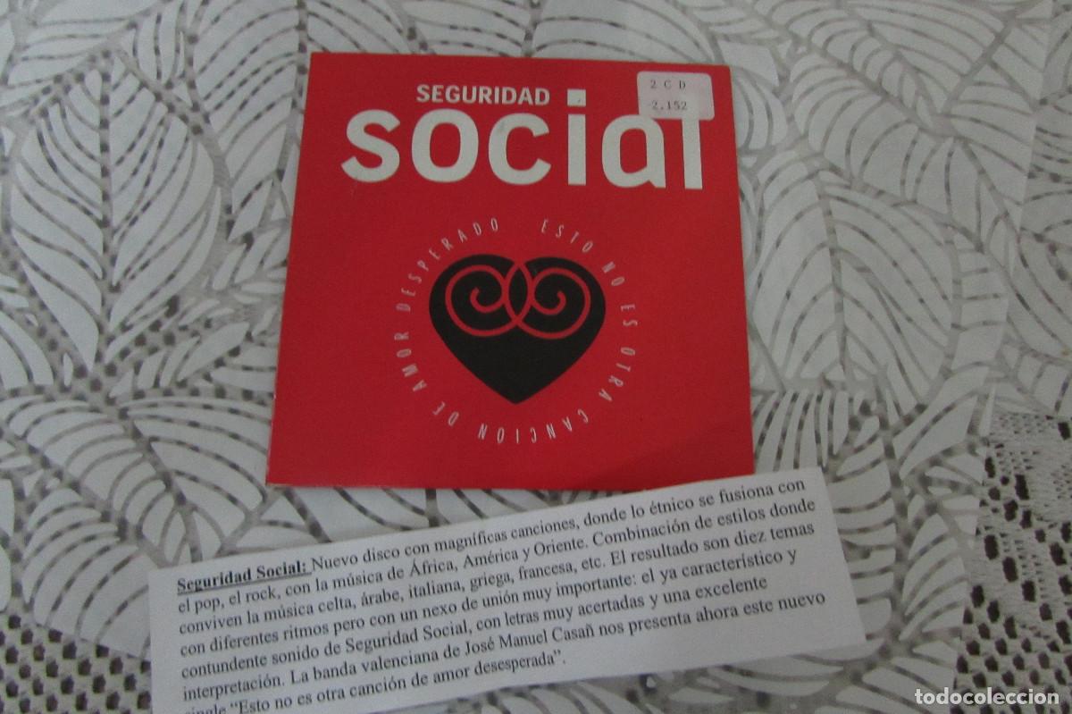 CDs de M&uacute;sica: SEGURIDAD SOCIAL - ESTO NO ES OTRA CANCION DE AMOR DESESPERADO CD SINGLE CADENA 100