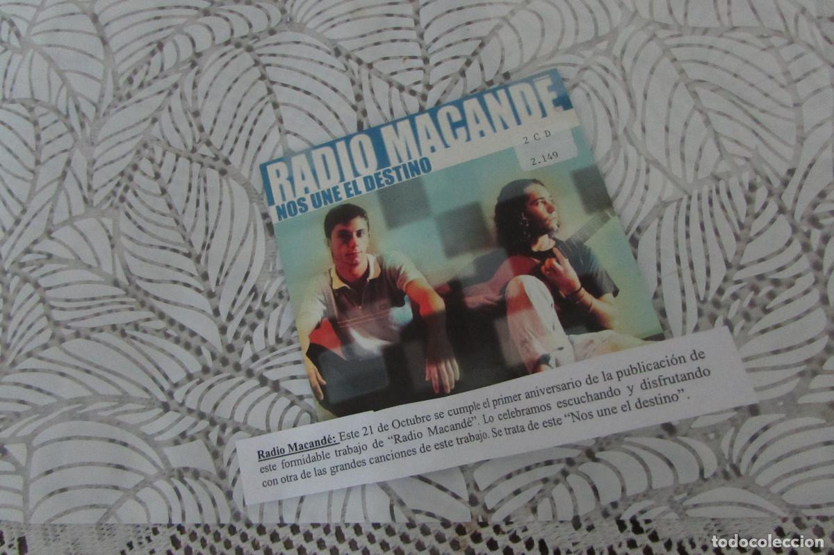 CDs de M&uacute;sica: RADIO MACANDE NOS UNE EL DESTINO CD SINGLE CADENA 100