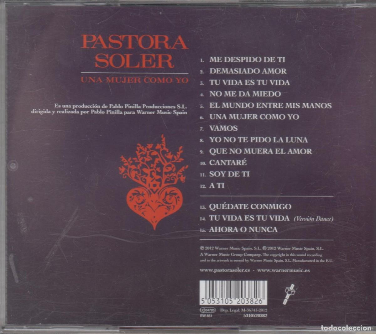 CDs de m&uacute;sica: Pastora Soler cd Una mujer como yo 2012 - Foto 2
