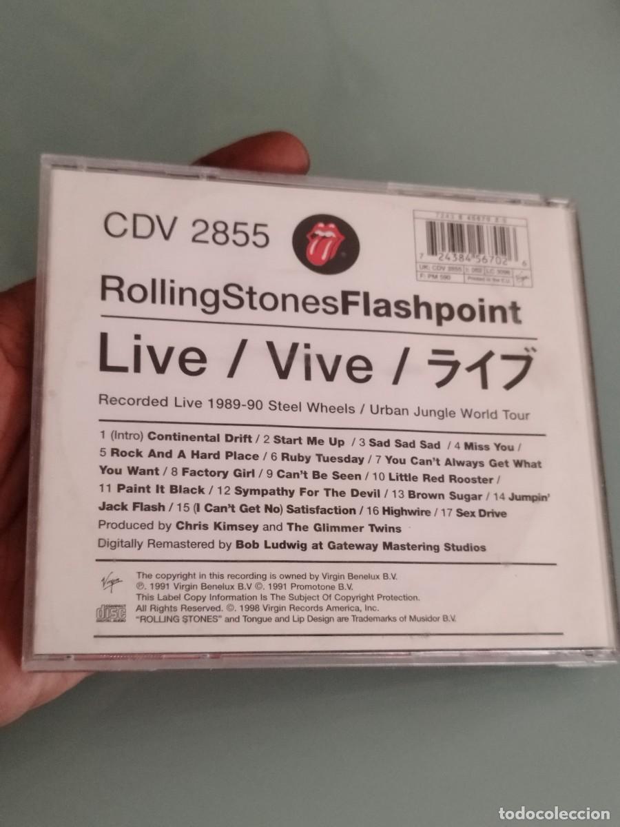 CDs de m&uacute;sica: RollingStones &ndash; Flashpoint. Cd con marcas visibles que no afectan. VG. - Foto 4
