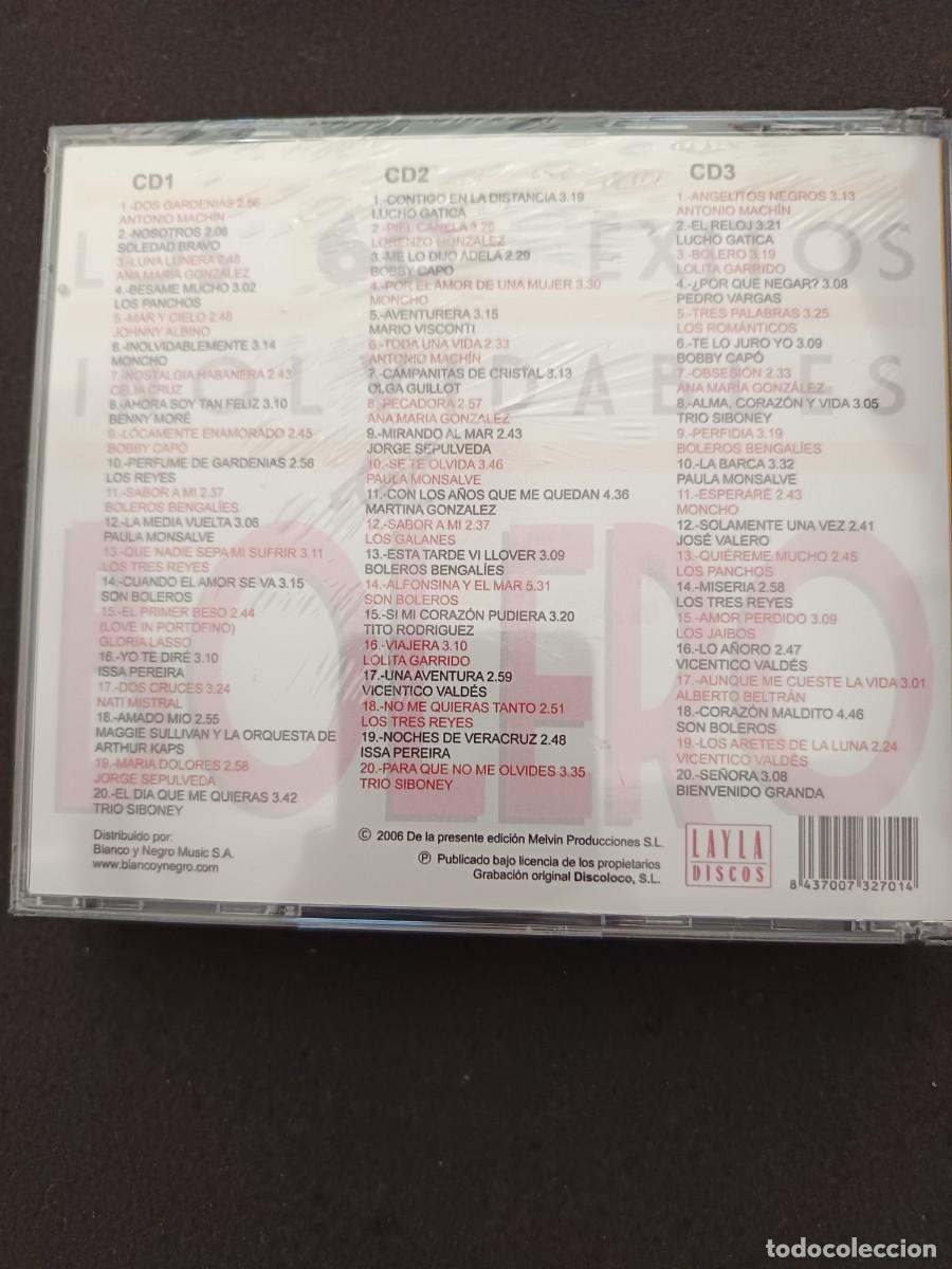 CDs de m&uacute;sica: CAJA 3 CD. LOS 60 &Eacute;XITOS INOLVIDABLES DEL BOLERO. - Foto 2