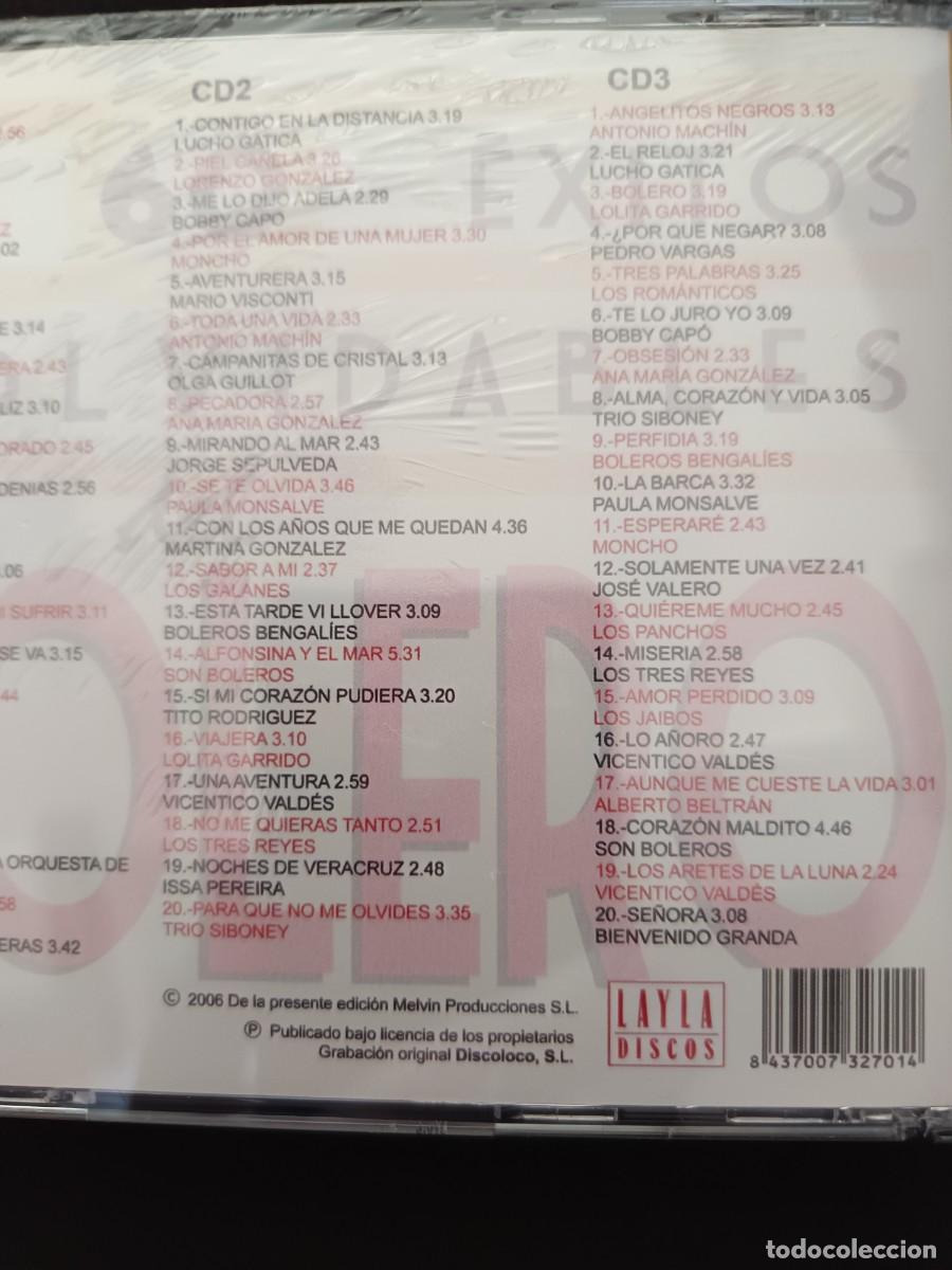 CDs de m&uacute;sica: CAJA 3 CD. LOS 60 &Eacute;XITOS INOLVIDABLES DEL BOLERO. - Foto 3