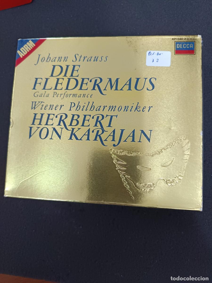 CDs de M&uacute;sica: CAJA 2CD. JOHANN STRAUS. DIE FLEDERMAUS. HERBERT VON KARAJAN.GALA PERFORMANCE. WIENER PHILHARMONIKER