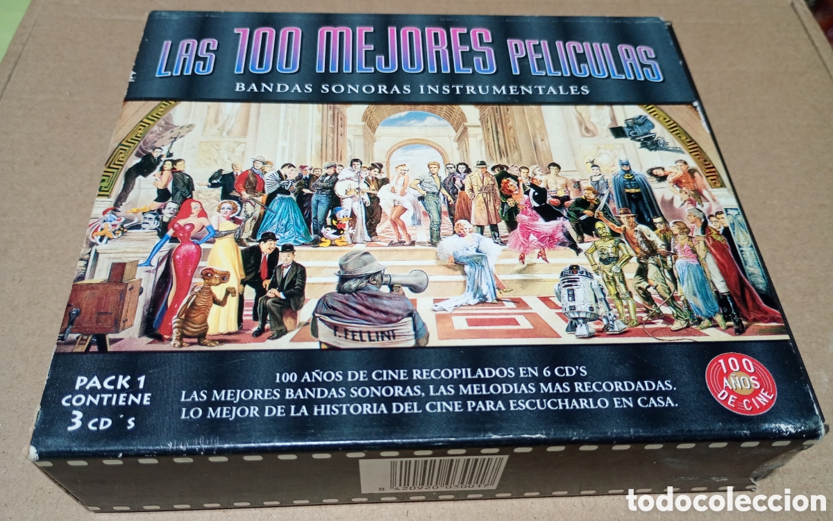CDs de M&uacute;sica: Las 100 mejores pel&iacute;culas cd 3 discos bandas Sonoras instrumentales