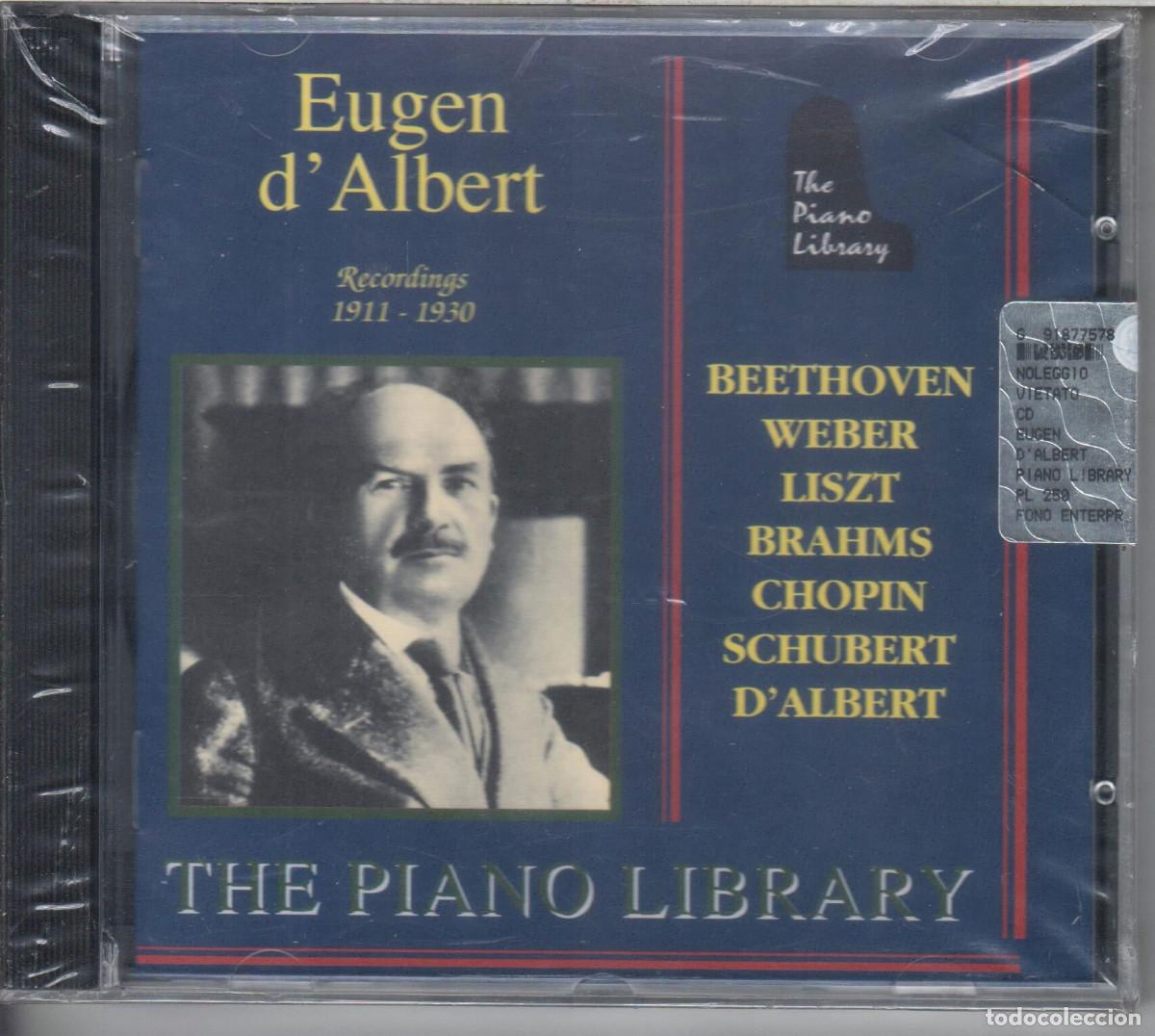 CD de M&uacute;sica: The piano library. Eugen D'Albert Grabaciones 1911-1930 Nuevo precintado