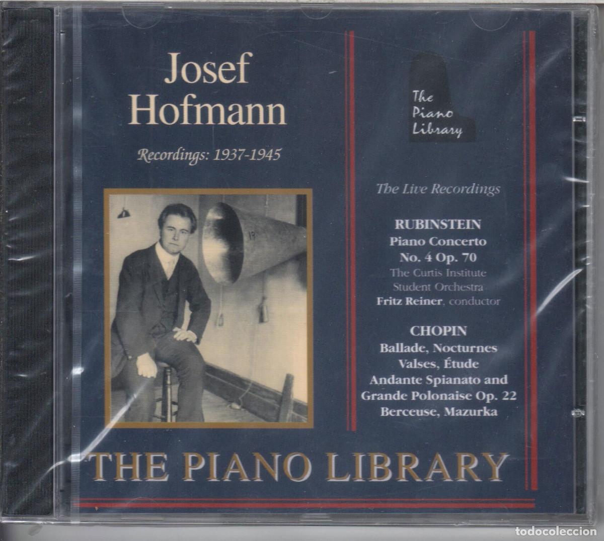 CDs de M&uacute;sica: The piano library. Josef Hofmann Beethoven, Chopin Nuevo precintado