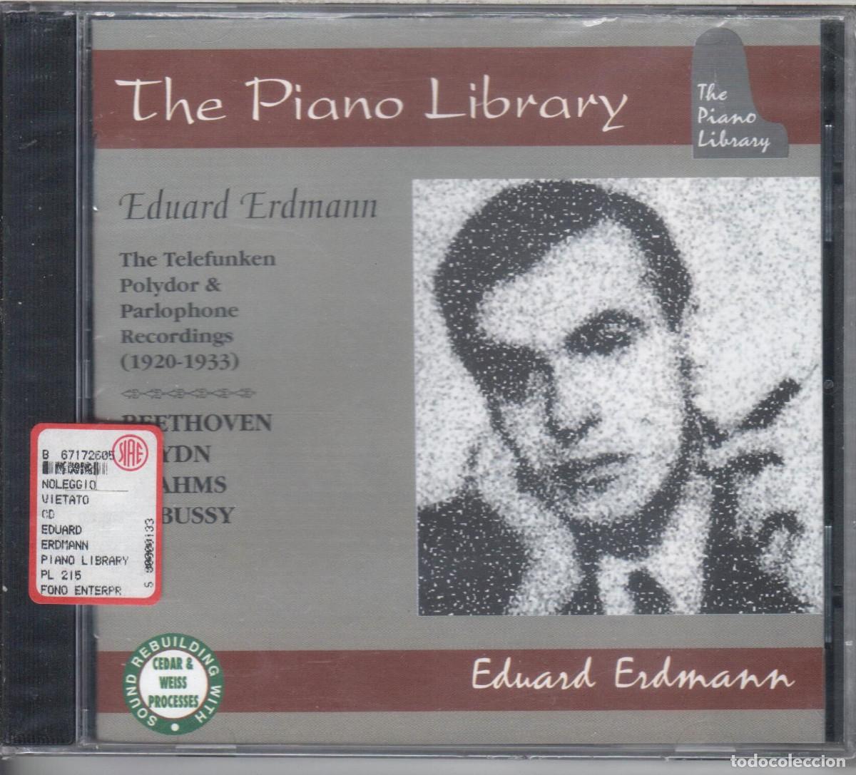 CD di Musica: The piano library. Eduard Erdman Las grabaciones Polydor,Telefunken y Parlophone Nuevo precintado
