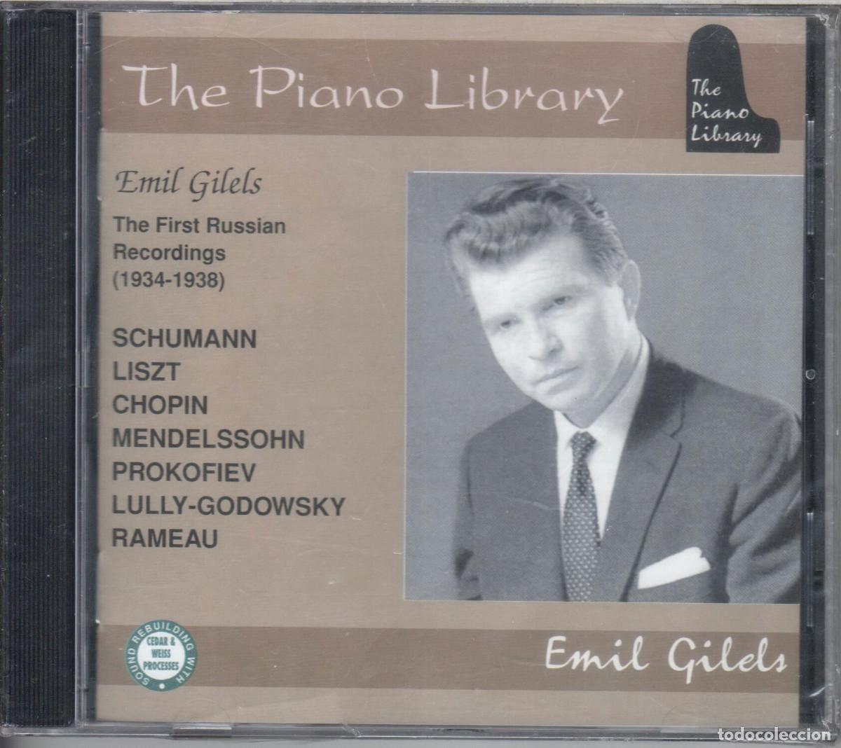 CD di Musica: The piano library. Emil Gilels. Las primeras grabaciones de 1934 a 1938 Nuevo precintado