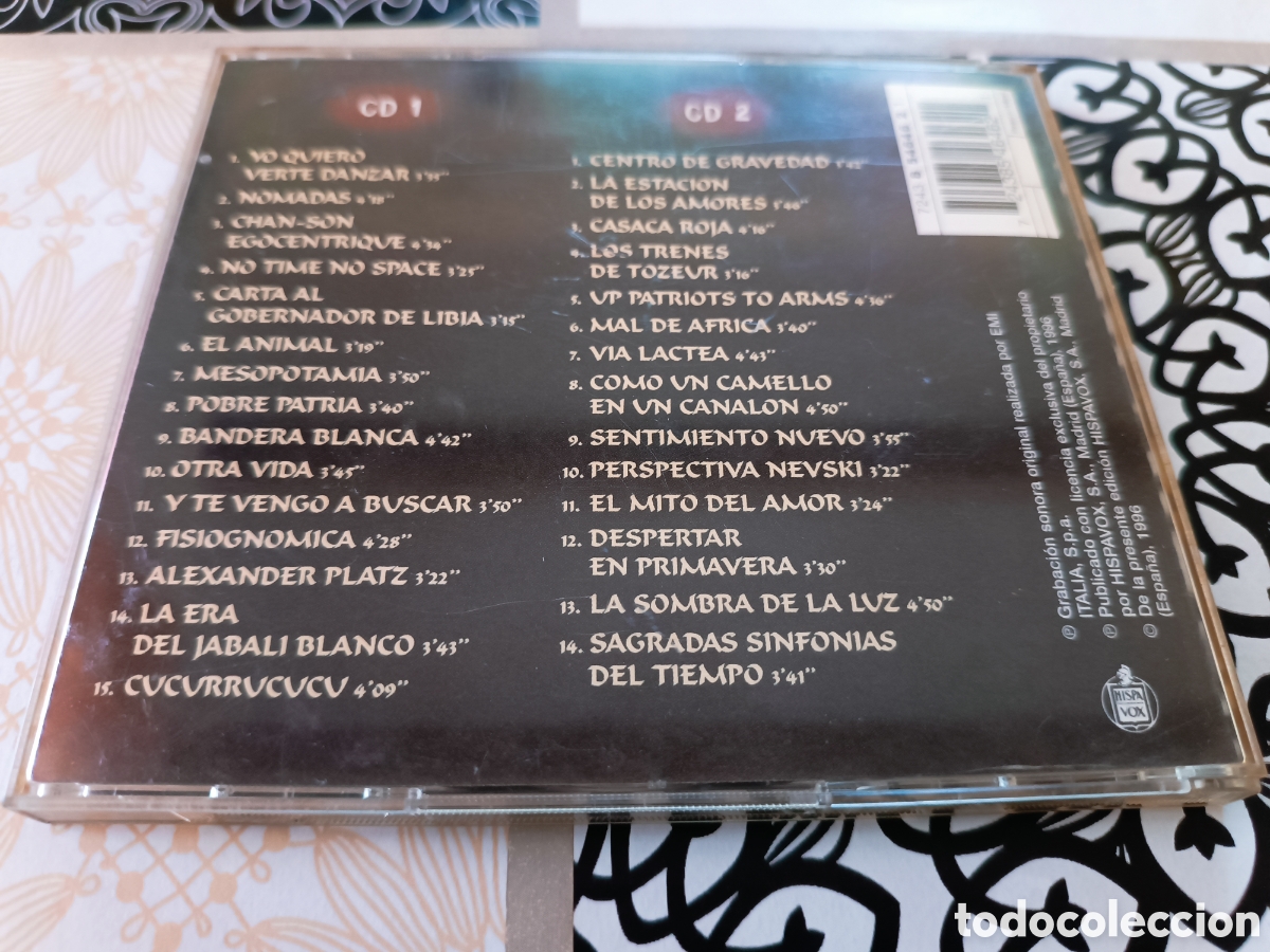 CDs de m&uacute;sica: Battiato collection espa&ntilde;ol 2 CD - Foto 2