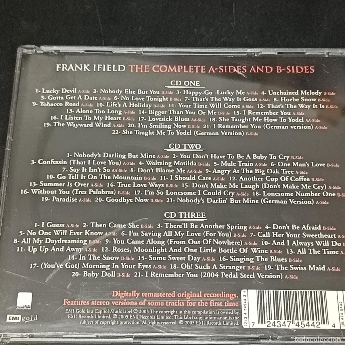 CDs de m&uacute;sica: Frank Ifield &ndash; The Complete A-Sides And B-Sides. 3CD - Foto 2