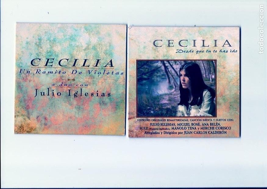 CDs de M&uacute;sica: CECILIA. Desde que tu te has ido. Un ramito de violetas (2 cd single)
