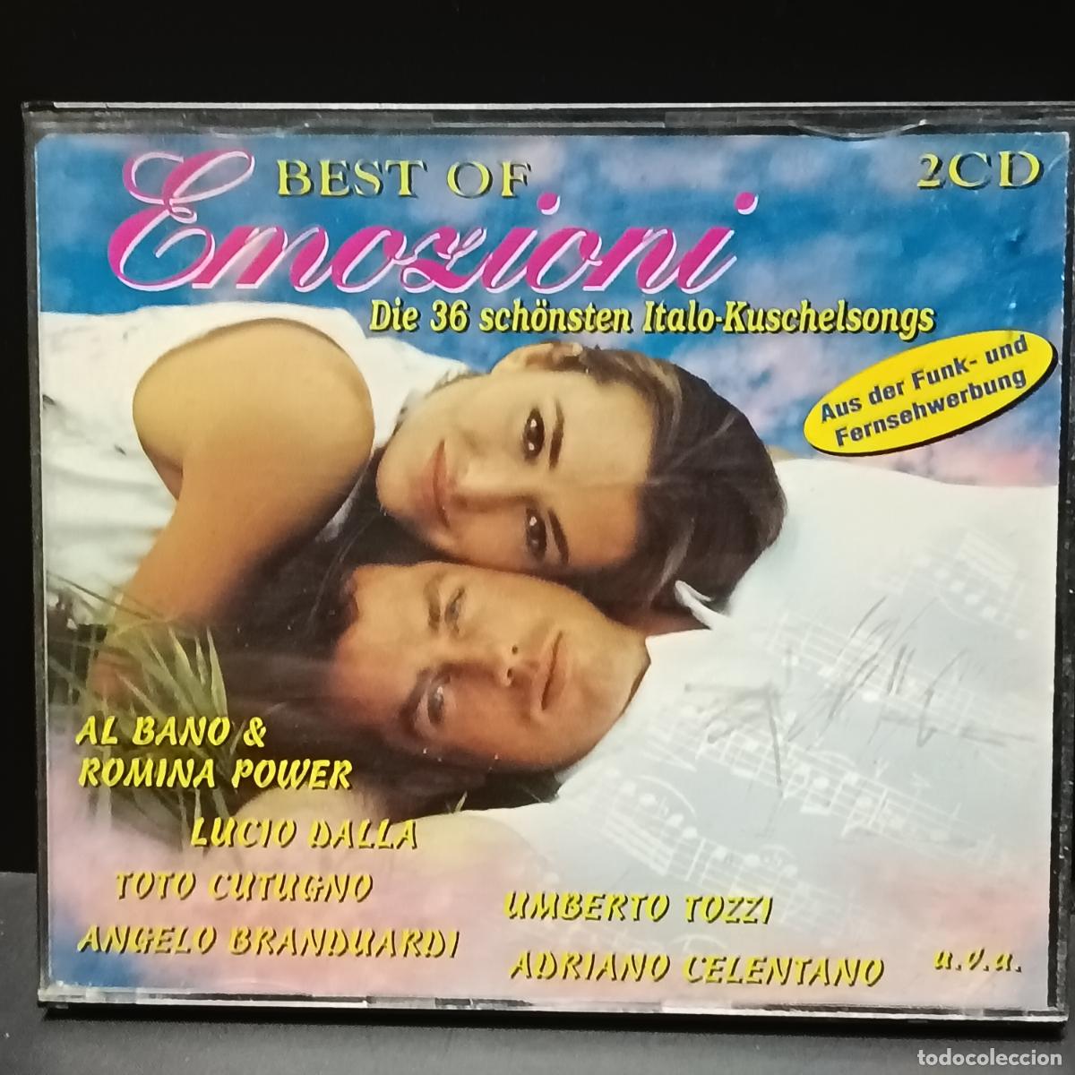 CD de M&uacute;sica: Best of Emozioni 2CDs: UMBERTO TOZZI, AL BANO y ROMINA, TOTO COTUGNO, LUCIO DALLA, ADRIANO CELENTANO