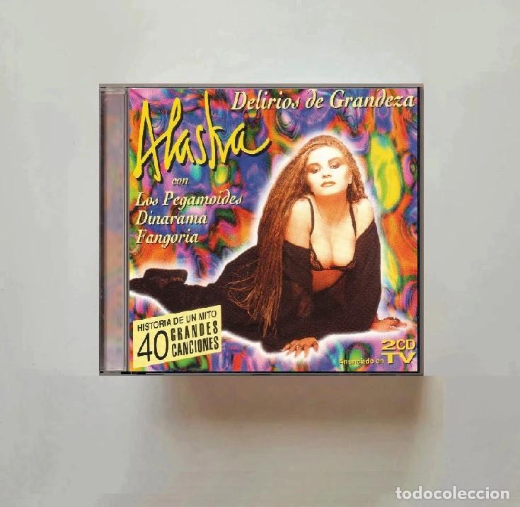 CDs de M&uacute;sica: [DOBLE CD]. ALASKA. [40 GRANDES CANCIONES]. CON PEGAMOIDES DINARAMA Y FANGORIA. CD.