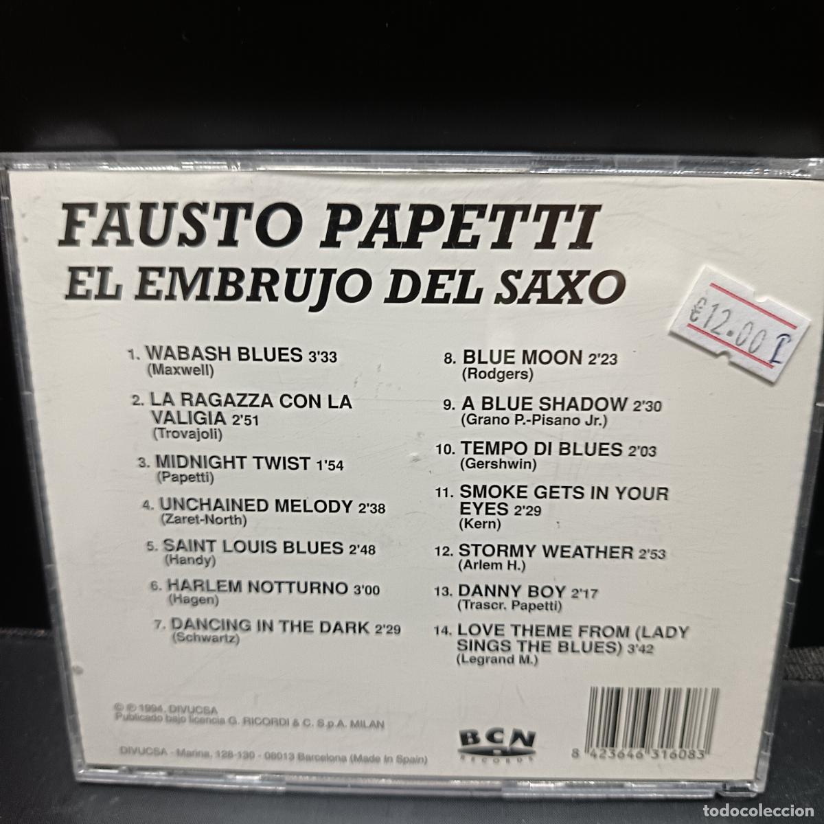 CDs de m&uacute;sica: FAUSTO PAPETTI, EL EMBRUJO DEL SAXO. CD - Foto 2