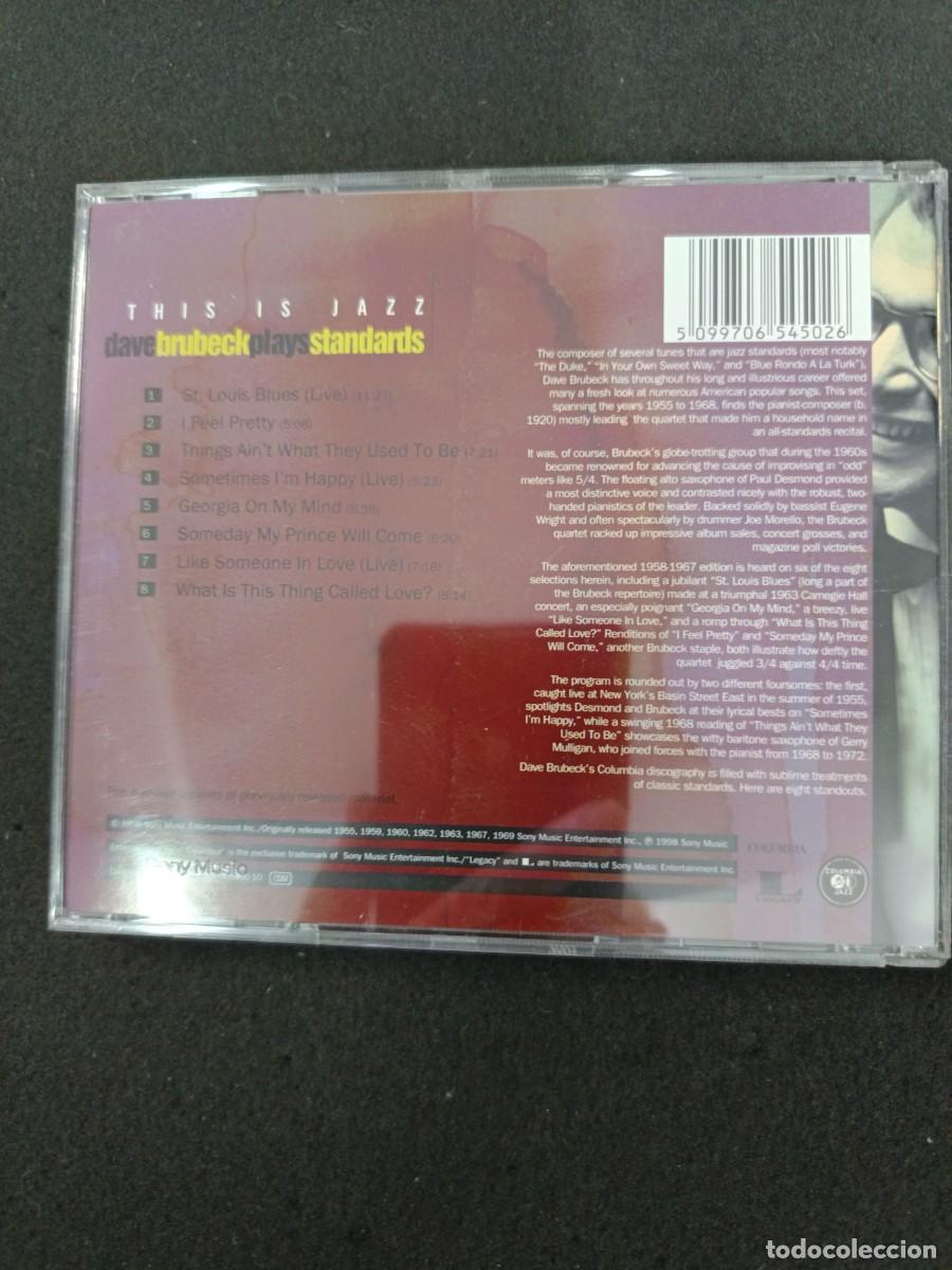 CDs de m&uacute;sica: DAVE BRUBECK PLAYS STANDARDS - Foto 2