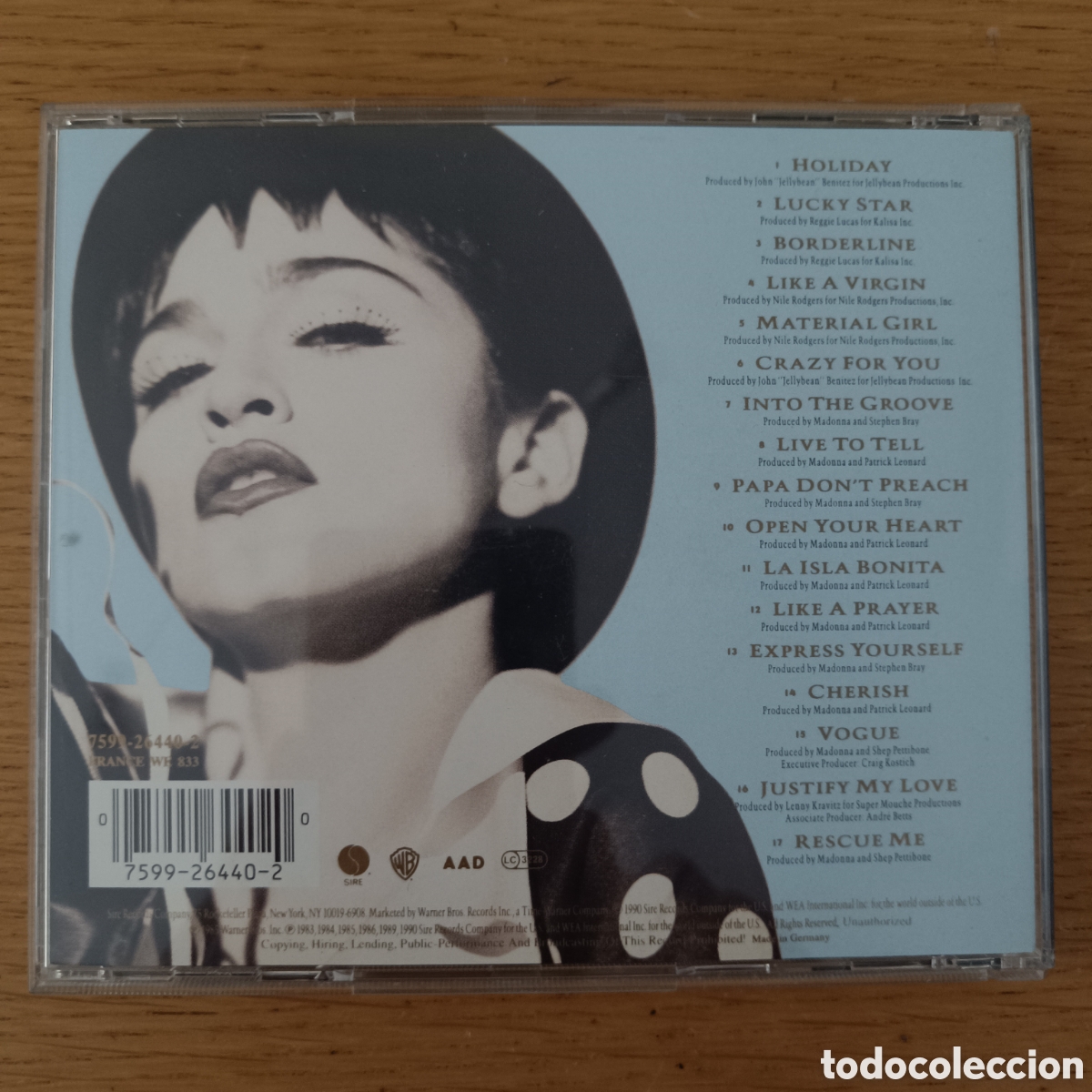CDs de m&uacute;sica: Madonna CD The Immaculate Collection - Foto 2