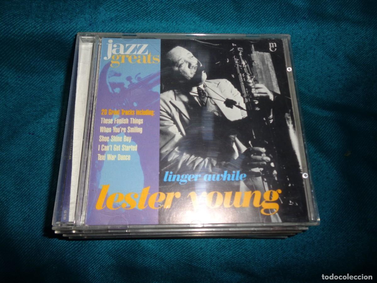 CDs de M&uacute;sica: LESTER YOUNG. LINGER AWHILE. JAZZ GREATS. CD. IMPECABLE.(#)