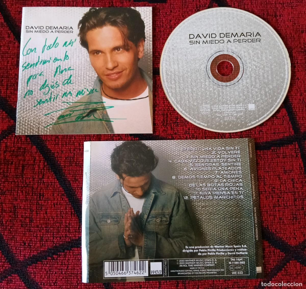 CDs de M&uacute;sica: DAVID DEMARIA ** Sin Miedo A Perder ** CD 2003 ** FIRMADO **