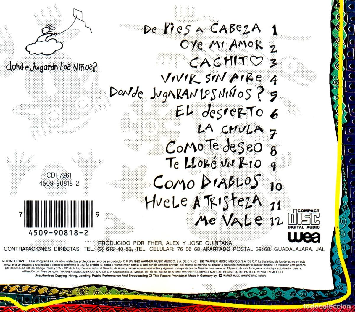 CDs de m&uacute;sica: MANA. DONDE JUGARAN LOS NI&Ntilde;OS. CD. - Foto 2
