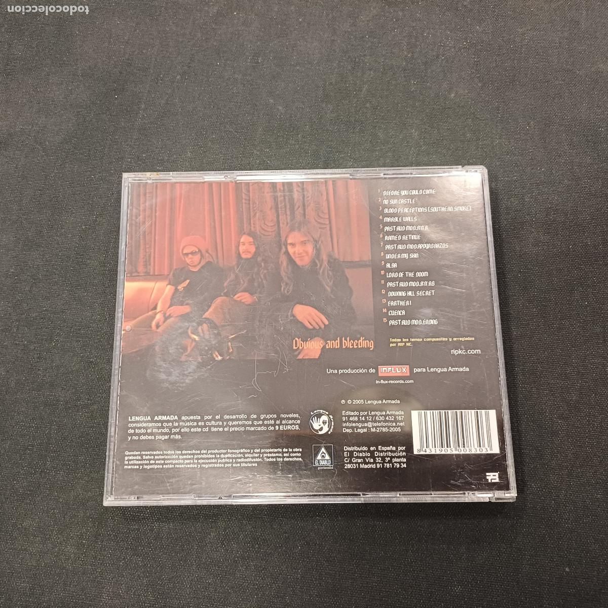 CDs de m&uacute;sica: RIP KC/OBVIOUS AND BLEEDING/CD. - Foto 3
