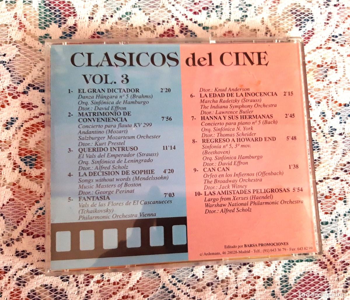 CDs de m&uacute;sica: CL&Aacute;SICOS DEL CINE VOL 3 - CD 1997 - Foto 3