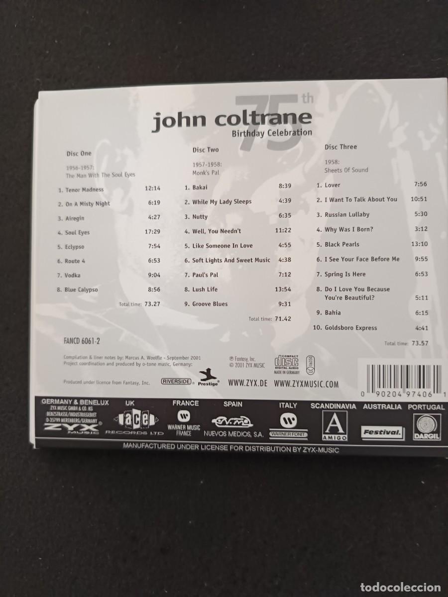 CDs de m&uacute;sica: 3 CD VOLUME SET. JOHN COLTRANE. BIRTHDAY CELEBRATION - Foto 2