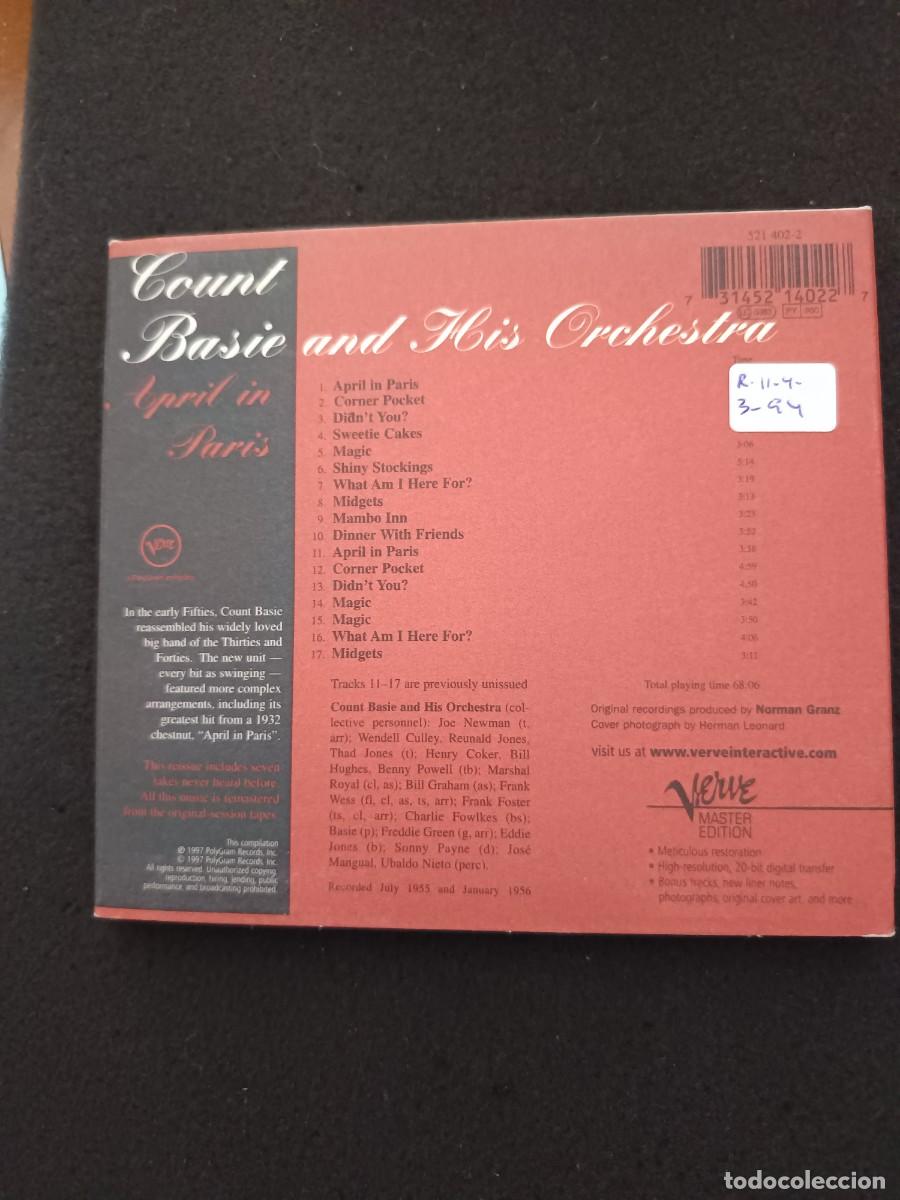 CDs de M&uacute;sica: COUNT BASIE AND HIS ORCHESTRA. APRIL IN PARIS