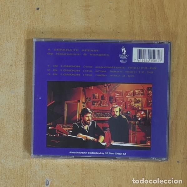 CDs de m&uacute;sica: NEURONIUM & VANGELIS - A SEPARATE AFFAIR - CD - Foto 2